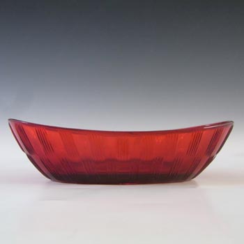 Gullaskruf 1950's Red Glass 'Randi' Bowl by Lennart Andersson