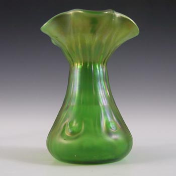 (image for) Loetz / Lötz Art Nouveau Antique Green Glass Creta Rusticana Vase