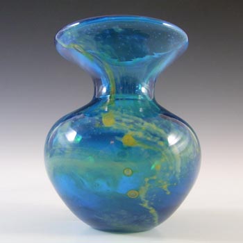 Mdina 'Blue Summer' Maltese Vintage Glass Vase