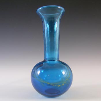 Mdina 'Blue Summer' Maltese Vintage Glass Vase - Signed