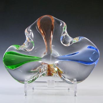 Mstisov Vintage Czech Glass Rhapsody Bowl by Frantisek Zemek