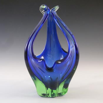 (image for) Cristallo Venezia CCC Murano Blue & Green Sommerso Glass Bowl
