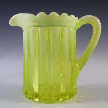 (image for) Davidson Primrose Pearline Uranium Glass 'Helen Louise' Creamer