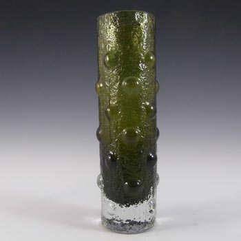 (image for) Riihimaki #1462 Riihimaen Tamara Aladin Green Textured Glass Vase