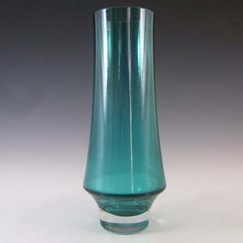 (image for) Riihimaki #1374 Riihimaen Lasi Oy Finnish Turquoise Glass Vase