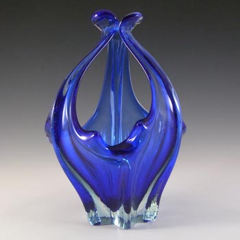 (image for) Cristallo Venezia CCC Murano Blue Sommerso Glass Bowl