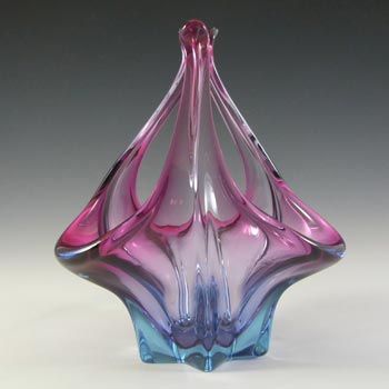 (image for) Cristallo Venezia CCC Murano Pink & Blue Sommerso Glass Bowl