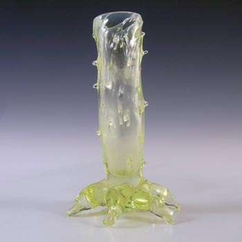 (image for) John Walsh Victorian Vaseline/Uranium 1900's Glass Thorn Vase