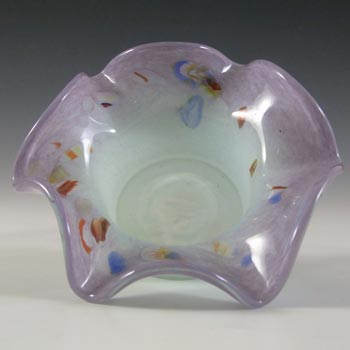 (image for) Vasart or Strathearn Purple & Green Mottled Glass Bowl B021