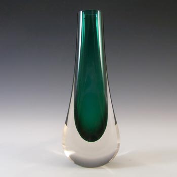 (image for) Whitefriars #9571 Green Glass Teardrop Vase