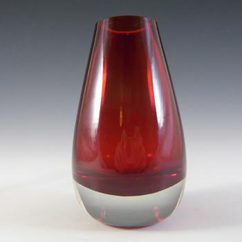 (image for) Whitefriars #9647 Ruby Red Glass Tapering Vase