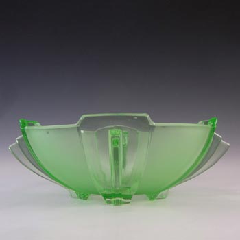 (image for) Stölzle #19279 Czech Art Deco Uranium Green Glass Bowl