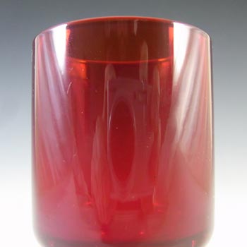 LABELLED Alsterfors Vintage Scandinavian Red Cased Glass Vase - £23.75