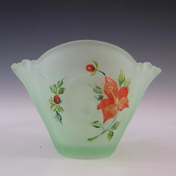 (image for) Bagley #3257 Art Deco Green Glass 'Neptune' Posy Vase