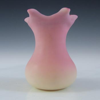(image for) Thomas Webb Victorian Burmese Uranium Satin Glass Vase