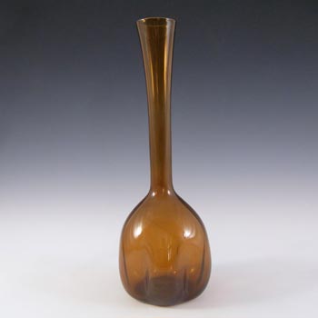(image for) Elme Vintage Scandinavian Amber Glass 'Melon-Form' Vase