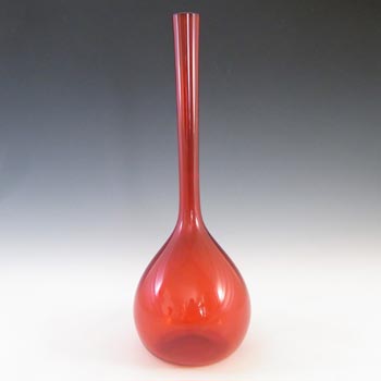 (image for) Elme Swedish / Scandinavian Red Uncased Glass 13" Vase