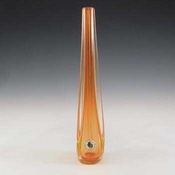 (image for) LABELLED Galliano Ferro Murano Orange & Uranium Sommerso Glass Vase