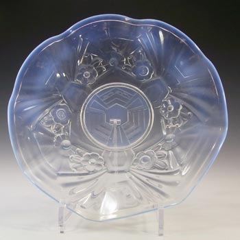 (image for) Jobling #6000 Art Deco Opaline/Opalescent Glass Flower Bowl - Signed