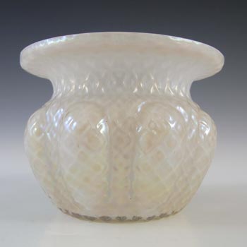 (image for) Kralik Art Nouveau Iridescent Mother-of-Pearl Glass Textured Vase