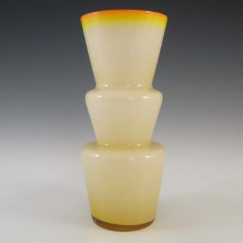 (image for) Lindshammar / Alsterbro Swedish Caramel Hooped Glass Vase