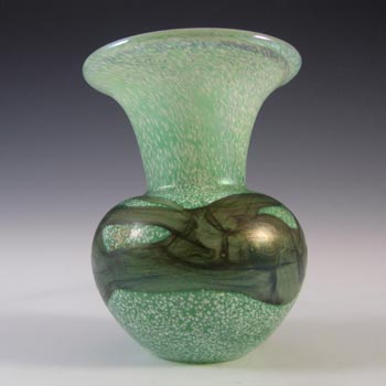 Mdina Grey + Green Maltese Glass Vase - Signed