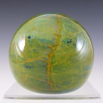 (image for) Mdina 'Blue Summer' Maltese Glass Paperweight - Signed