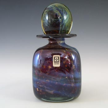 (image for) Mdina 'Tortoiseshell' Maltese Brown Glass Decorative Bottle - Signed