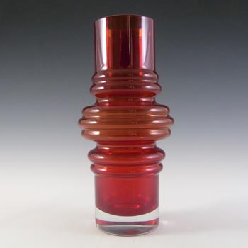 (image for) Riihimaki #1516 Riihimaen Red Glass 'Tulppaani' Vase