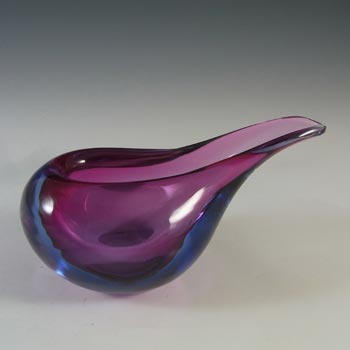 (image for) Murano / Venetian Pink & Blue Organic Sommerso Glass Bowl