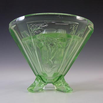 (image for) Sowerby #2566 Art Deco 1930's Green Glass 'Mercury' Vase