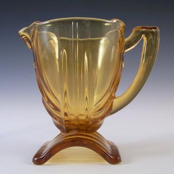 (image for) Stölzle Czech Art Deco 1930's Amber Glass Jug / Creamer