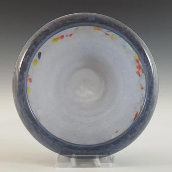(image for) Vasart or Strathearn Blue Mottled Vintage Glass Bowl B029