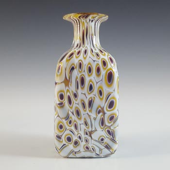 (image for) Murano Purple, Yellow & White Millefiori Canes Glass Vase