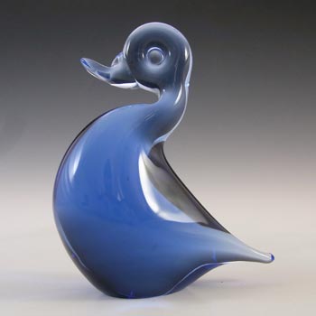 (image for) Wedgwood Sapphire Blue Glass 'Lilliput' Duck Paperweight