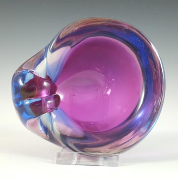 (image for) Murano / Venetian Purple & Blue Sommerso Glass Bowl / Ashtray