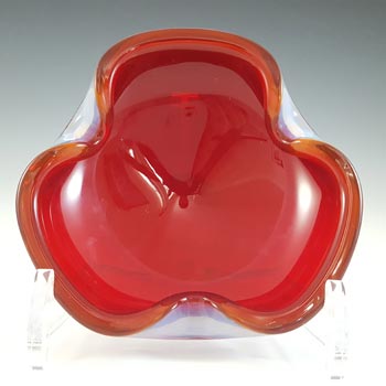(image for) Murano Biomorphic Red + Opalescent Glass Bowl / Ashtray