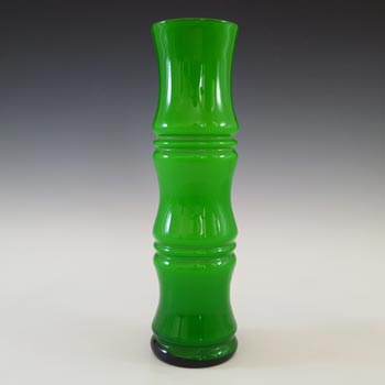 (image for) Chinese Vintage 1970's Green Retro Cased Glass 'Bamboo' Vase