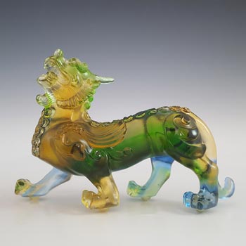 (image for) BOXED & MARKED Xia Shi Liu Li Chinese Glass Pâte de Verre Dragon Sculpture