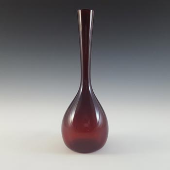 (image for) Elme Swedish / Scandinavian Red Uncased Glass 9.75" Vase