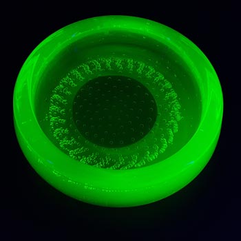 (image for) Galliano Ferro Murano Uranium Green Glass Bowl