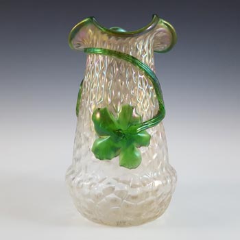 (image for) Kralik Art Nouveau Iridescent Glass 'Martelé' Flower Vase