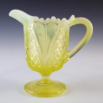 (image for) Davidson Primrose Pearline Vaseline Glass 'William & Mary' Creamer