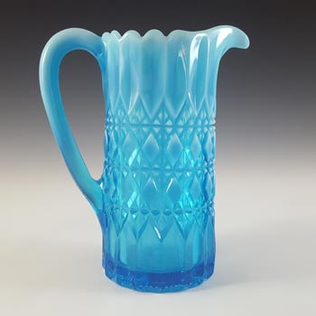 (image for) Davidson Blue Pearline Glass 'Prince William' Jug