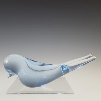 (image for) Swedish / Scandinavian Vintage Blue Glass Bird Sculpture