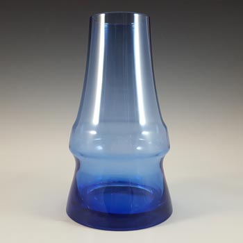 (image for) Riihimaki 'Piippu' Riihimaen Aimo Okkolin Blue Glass Vase