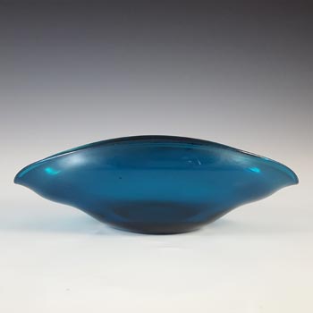 (image for) Sowerby #S.2761 Vintage 1960's Blue Glass Posy Bowl / Astray
