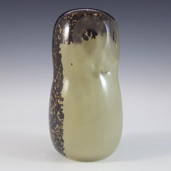 (image for) Wedgwood Speckled Brown Glass Owl Paperweight RSW140 - Marked