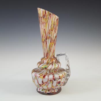 (image for) Welz Bohemian 1890's Honeycomb Spatter Glass Vase