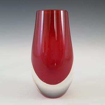 Whitefriars #9497 Ruby Red Cased Glass Vase
